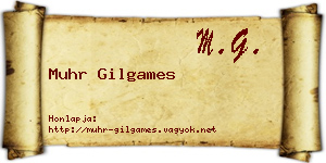 Muhr Gilgames névjegykártya